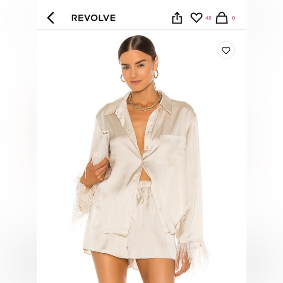 REVOLVE Tops - COPY - REVOLVE L’Academie feather blouse 🤍
